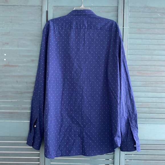 Old Navy Signature Slim Fit Button Up Shirt ~ Sz XL ~ Blue & White ~ Long Sleeve - Picture 3 of 3